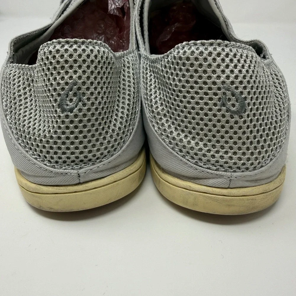 OluKai Nohea Moku Mens Grey Mesh Boat Shoes Sneakers‎ 10283-7BDW Size 12